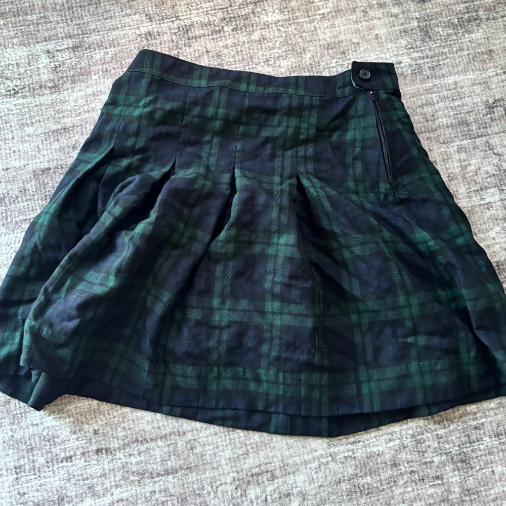 Tommy Hilfiger Tartan Mini Skirt in Green and Black